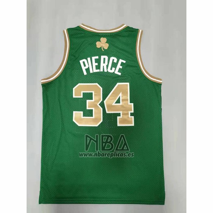 Camiseta Boston Celtics Paul Pierce NO 34 Mitchell & Ness 2007-08 Verde